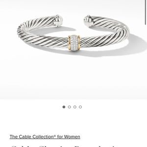 David Yurman Cable Bracelet with pave diamonds